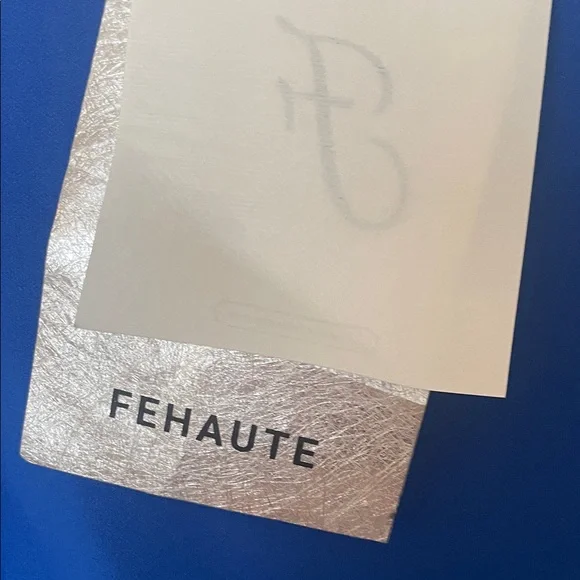 Chic Asymmetrical Blue Dress Fehaute size 6 NWT - Picture 3 of 9